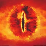 A fiery eye is depicted in vibrant reds and oranges, inspired by *The Lord of the Rings*, serving as a striking forum avatar or profile photo.
