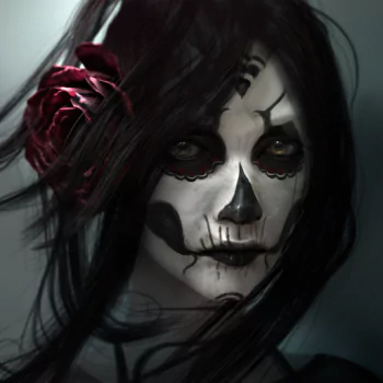artistic sugar skull PFP