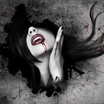  thirsty vampire by dark,vampire,blood,