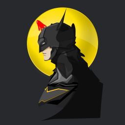 Batman with Watchmen Logo by BossLogic
