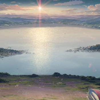 crater lake sky cloud Your Name. Anime Sky Anime PFP