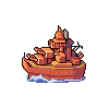 Pixel art battleship avatar from Advance Wars game.