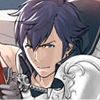 Close-up avatar image of a confident male character from Fire Emblem Awakening with dark hair and a silver pauldron.