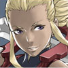 Fire Emblem Awakening character avatar featuring a close-up of a blonde, armored female warrior with blue eyes.