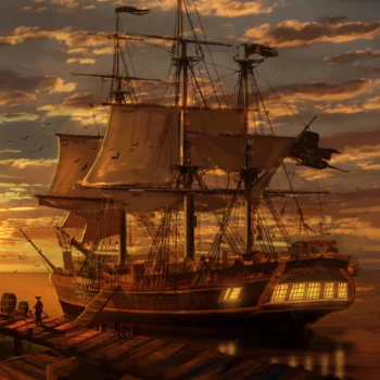 pier pirate pirate ship ship fantasy PFP