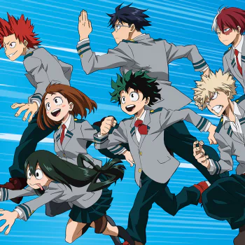 Tsuyu Asui Izuku Midoriya Ochaco Uraraka Katsuki Bakugou Shoto Todoroki Tenya Iida Eijiro Kirishima Anime My Hero Academia PFP
