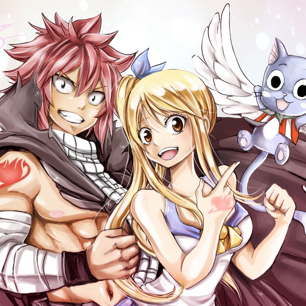 Download Happy (Fairy Tail) Natsu Dragneel <b>Lucy</b> Heartfilia Anime Fairy Tail...