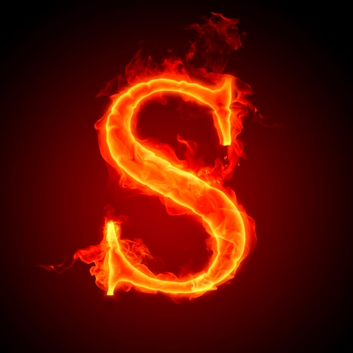 flaming s