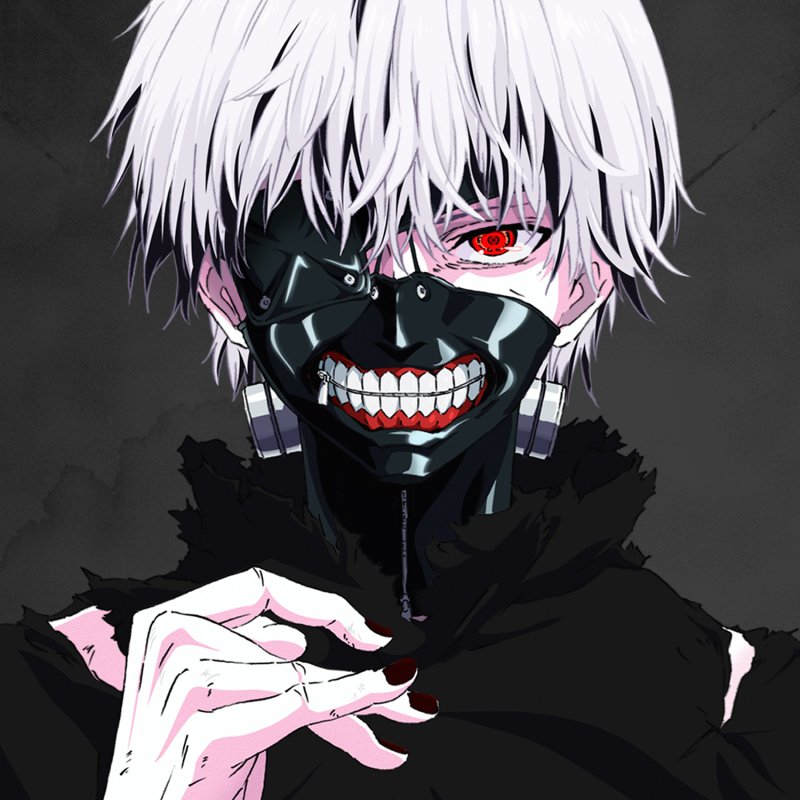 Download Teeth Mask Red Eyes White Hair Tokyo Ghoul Ken Kaneki Anime PFP