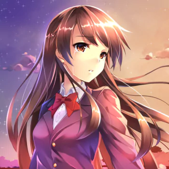 brown hair brown eyes school uniform long hair tears crying Anime Nico Nico Singer PFP