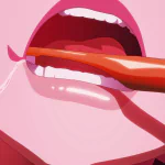 lips toothbrush Monogatari (Series) Karen Araragi Anime PFP