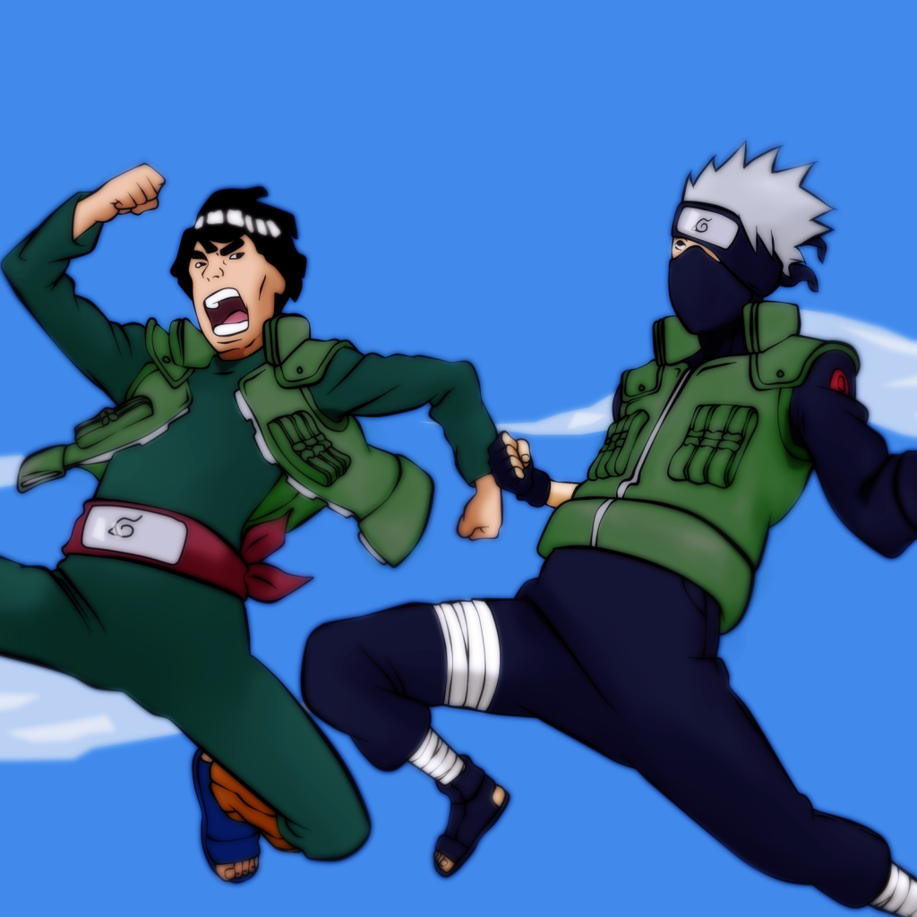 Might <b>Guy</b>, <b>Kakashi</b> Hatake, Anime, Naruto, avatar, pfp.