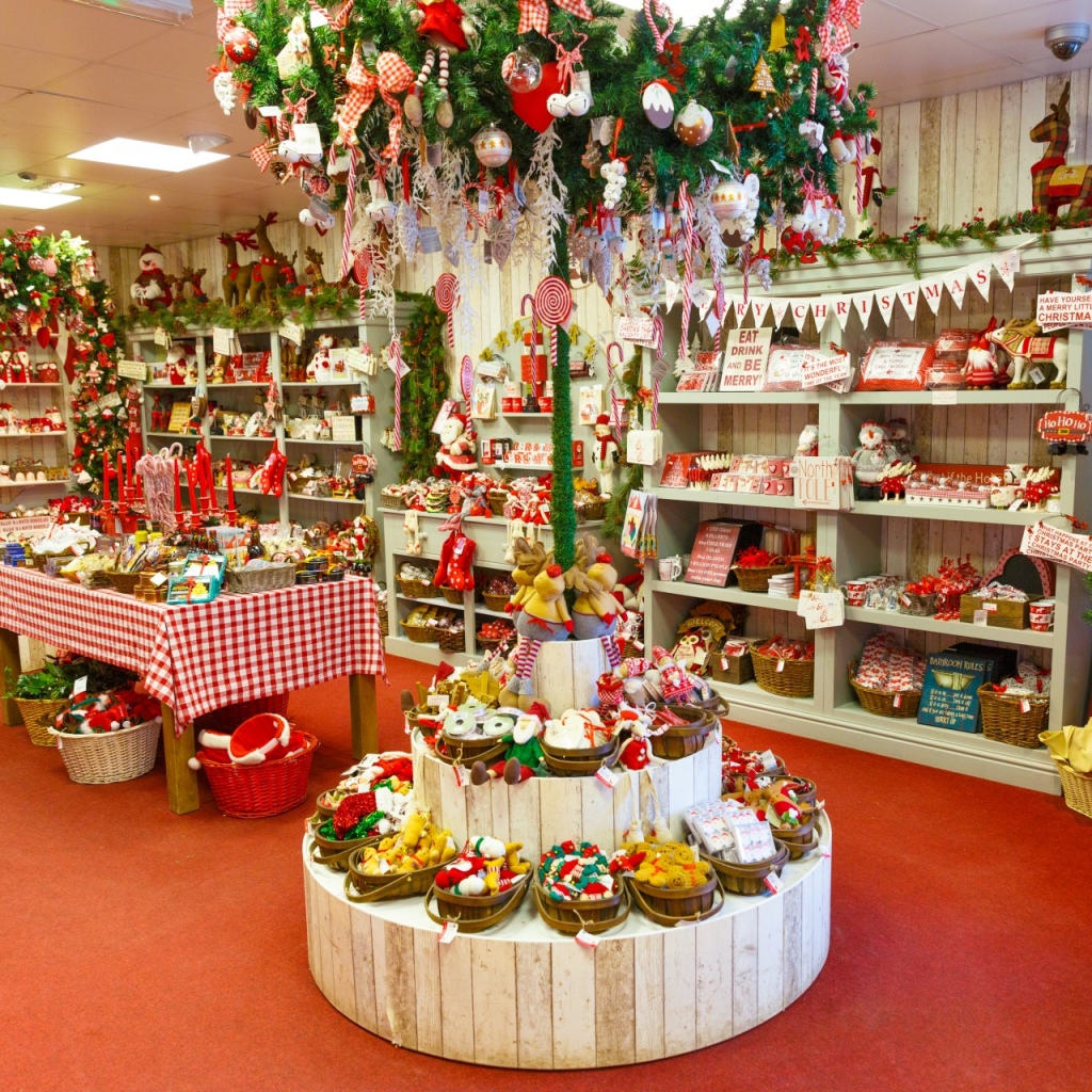 Cute Little Christmas Shop Full Of Decorations by Petr Kratochvil
