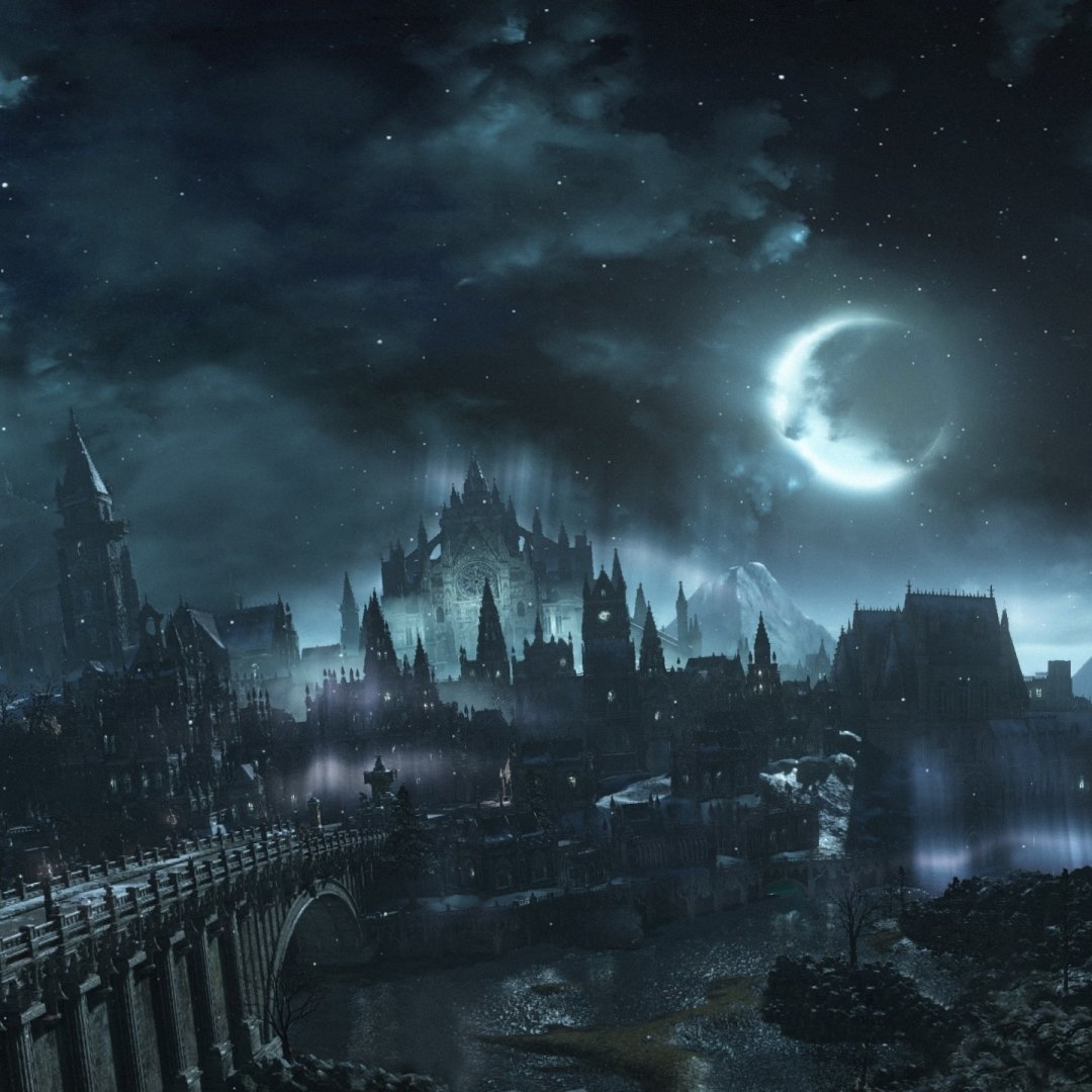 Download Dark Souls III Dark Souls Castle Night Moon Video Game PFP