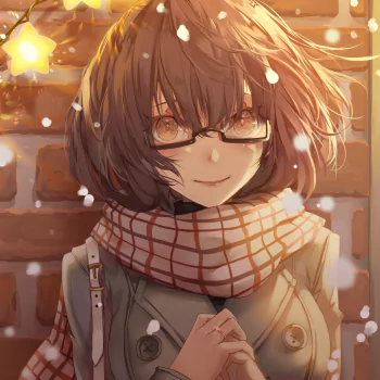 short hair brown hair glasses brown eyes Anime Original PFP