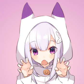 hood purple eyes face Emilia (Re:ZERO) Anime Re:Zero - Starting Life in Another World PFP