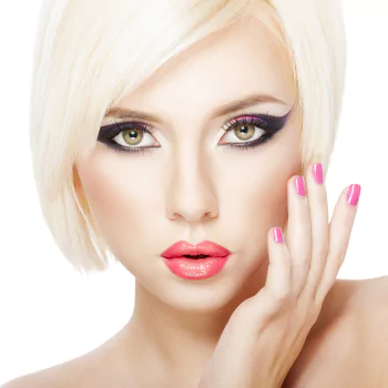  Blonde Girl with Eye Make-up