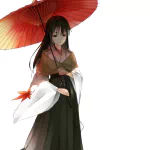 kimono umbrella long hair black hair Anime Original PFP