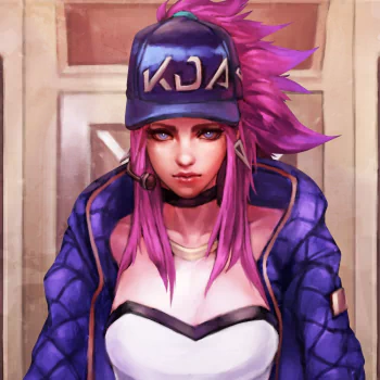 blue eyes pink hair Akali (League Of Legends) League Of Legends video game PFP
