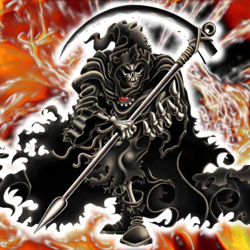 fire skull grim reaper dark PFP