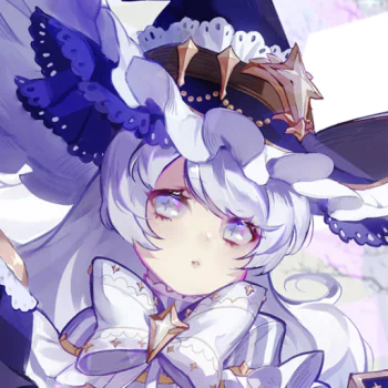witch butterfly white eyes white hair long hair book hat Anime Original PFP