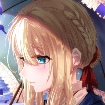 blue eyes blonde blush Violet Evergarden (Character) Anime Violet Evergarden PFP