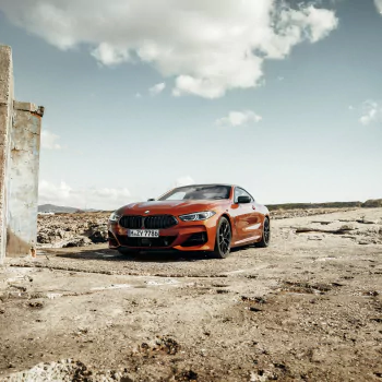 car vehicle orange car grand tourer BMW 8 Series BMW PFP
