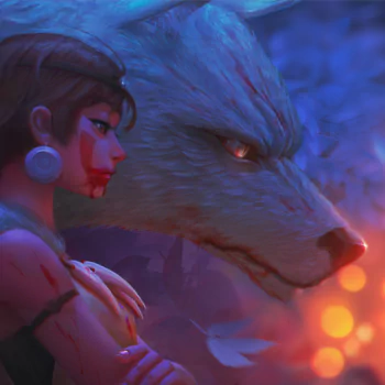 short hair wolf Princess Mononoke Anime PFP