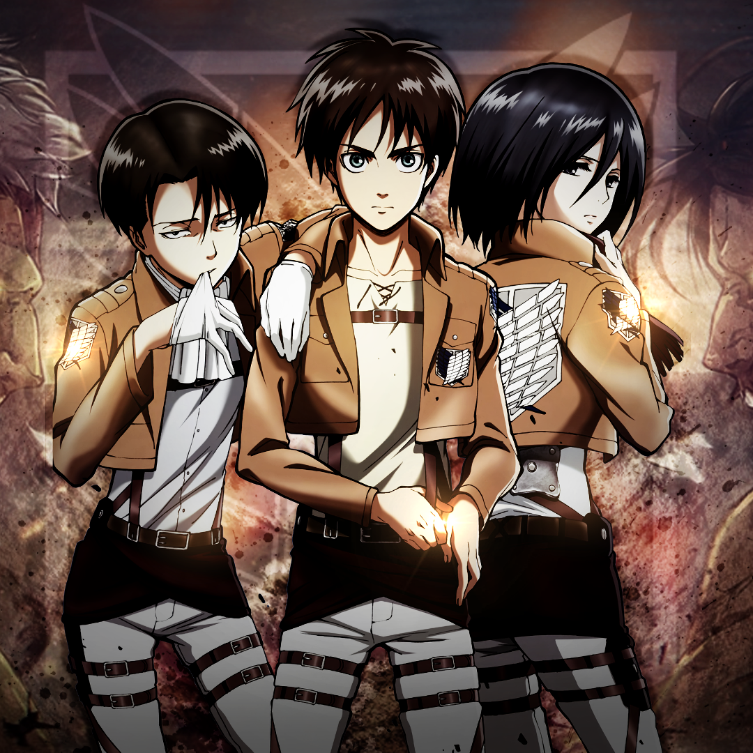 Download Levi Ackerman Mikasa Ackerman Eren Yeager Anime Attack On 