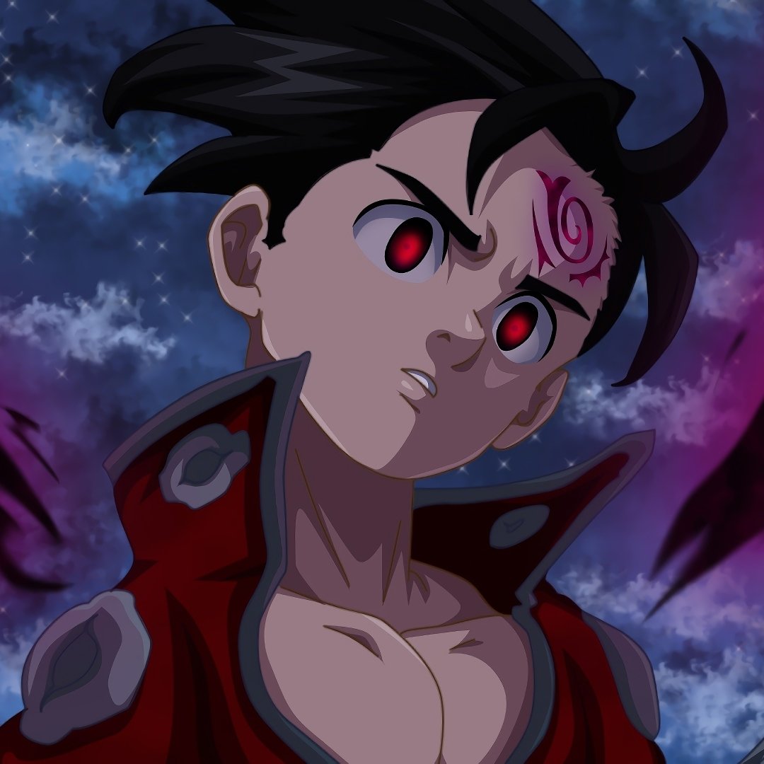 Download Tattoo Red Eyes Black Hair Zeldris (The Seven Deadly Sins ...