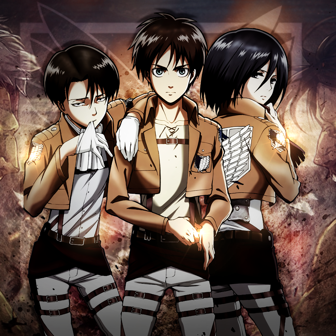 Download Levi Ackerman Mikasa Ackerman Eren Yeager Anime Attack On ...