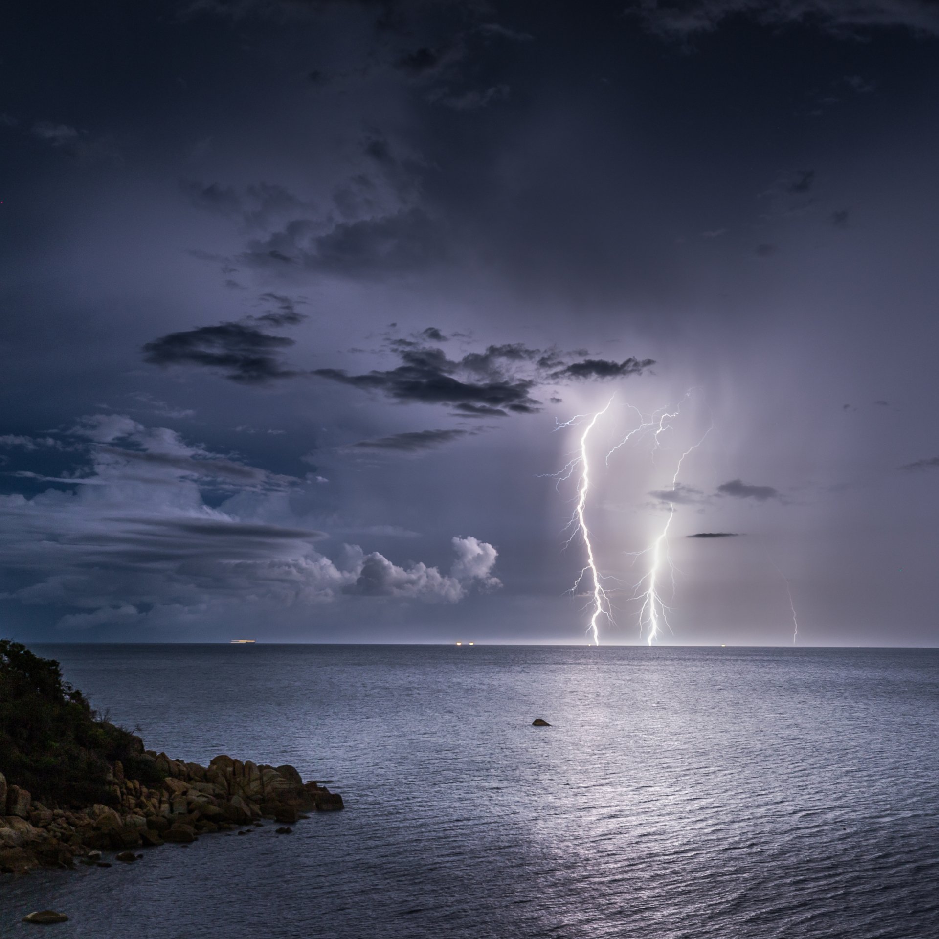 Download Sky Seascape Storm Tropics Lightning Photography PFP