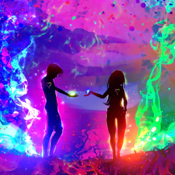 couple light smoke fantasy artistic PFP