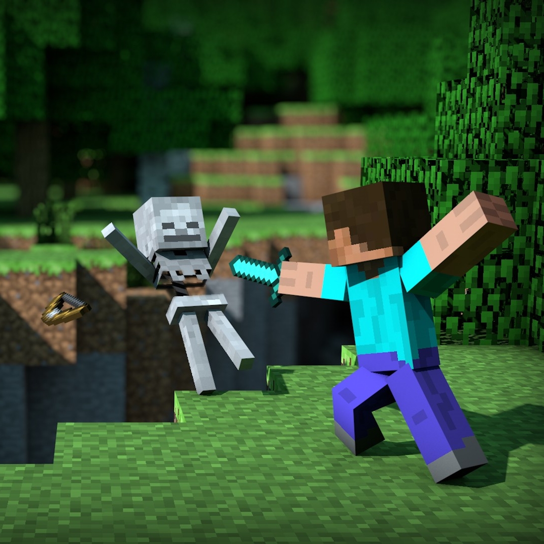 Download Steve Minecraft Skeleton Mojang Minecraft Video Game Pfp By