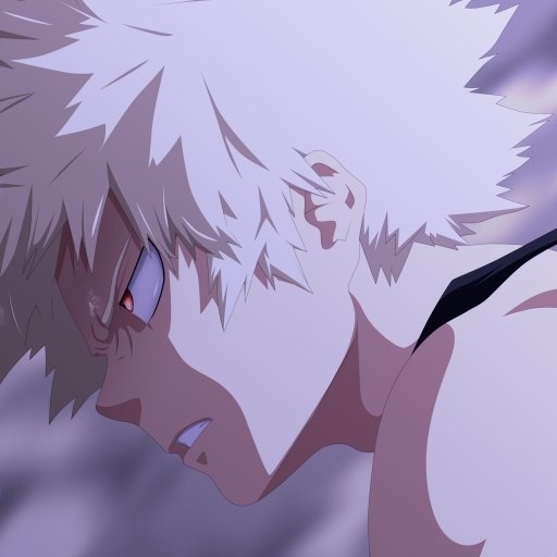 Close-up side profile of Katsuki Bakugou from the anime My Hero Academia, used as a forum avatar or profile picture.