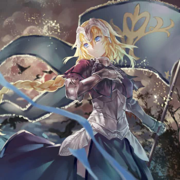 Fate/Grand Order banner blue eyes woman warrior braid long hair blonde armor Ruler (Fate/Grand Order) Jeanne d'Arc (Fate Series) Anime PFP