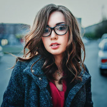 glasses brunette model woman PFP