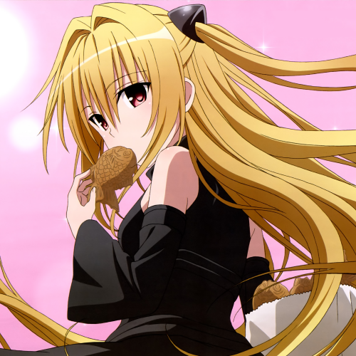 Download Blonde Red Eyes Long Hair Golden Darkness To Love-ru Anime Pfp