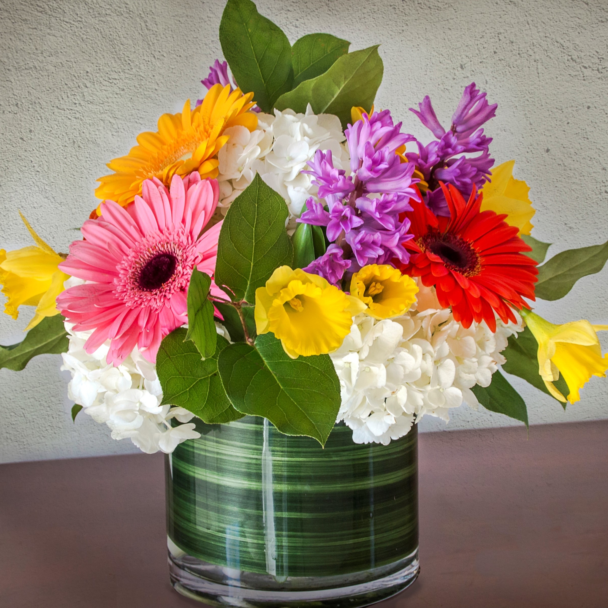 Colorful Spring Flowers in a  Vase