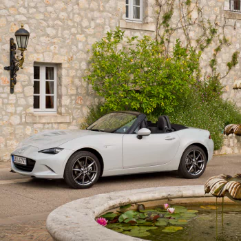 vehicle car white car Mazda Mazda MX-5 PFP