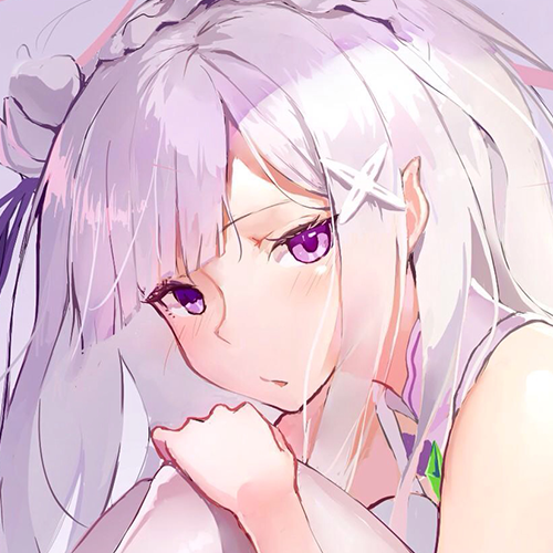 Download Emilia (Re:ZERO) White Hair Purple Eyes Anime Re:Zero - Starting Life In Another World PFP