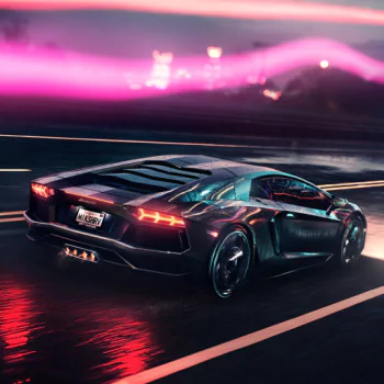 supercar night vehicle car Lamborghini Lamborghini Aventador PFP