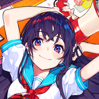 colorful school uniform Anime girl anime girl PFP