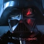 Close-up of Darth Vader’s helmet with a red glow, a Star Wars movie–themed forum avatar/profile photo.