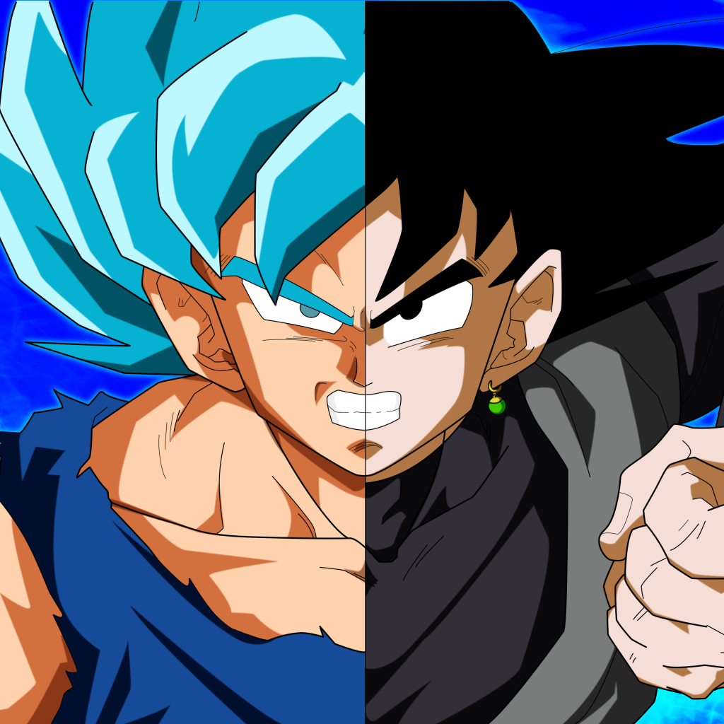 SSGSS Goku and Black by ElvtrKai