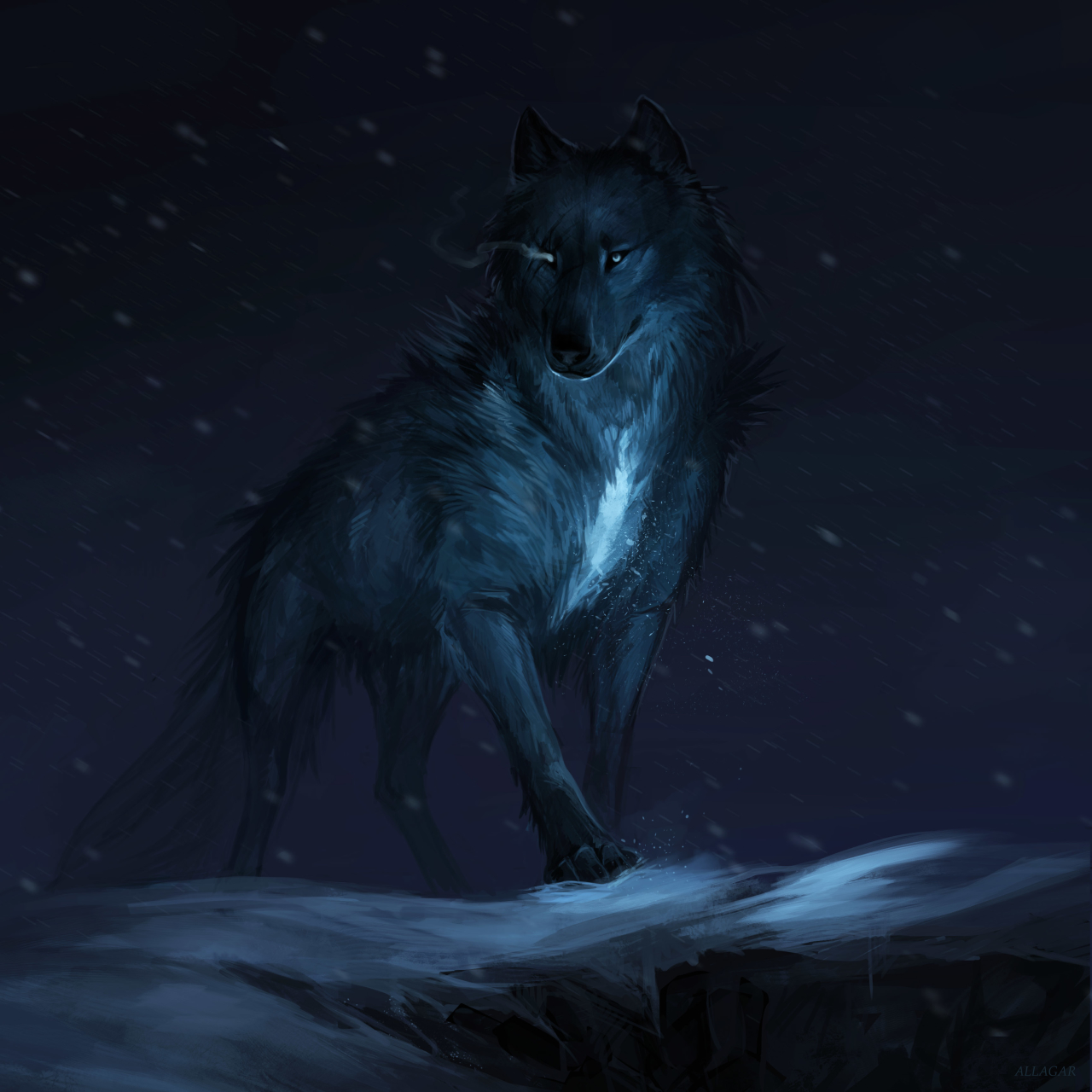 Fantasy Wolf Pfp by Allagar
