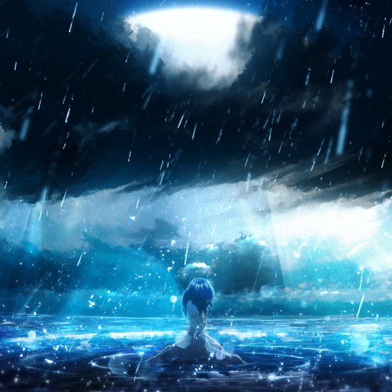 iPhoneXpapers.com | iPhone X wallpaper | ar78-rainning-illustration-anime -art-nature