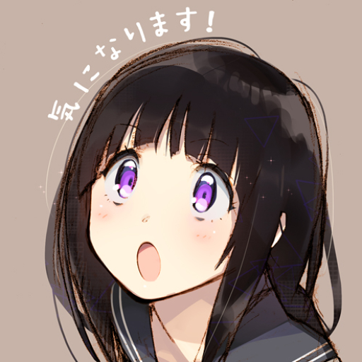 Download Black Hair Purple Eyes Face Eru Chitanda Anime Hyouka Pfp