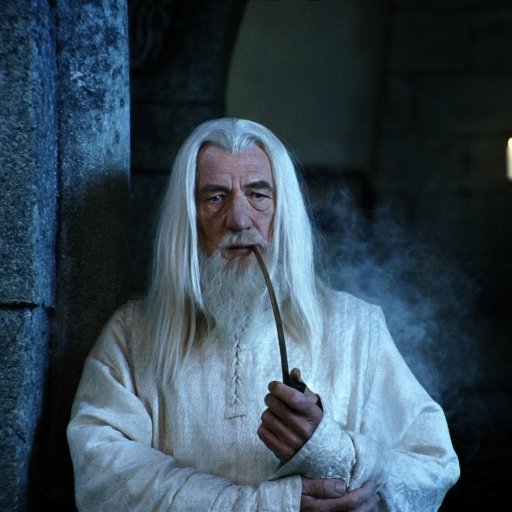 Download Smoking Pipe Ian McKellen Gandalf White Hair Movie The Lord Of ...