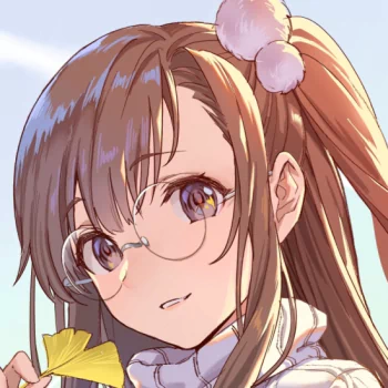 brown eyes glasses brown hair long hair Anime Original PFP